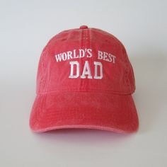 100 % Cotton. One size fits most with an adjustable buckle strap closure. Adult / Unisex Thick ,Soft , and light material. Very nice quality built hats with quality embroidery work. Father's Day Casual Adjustable Snapback Hat, Adjustable Six-panel Baseball Cap With Letter Print, Adjustable Dad Hat Baseball Cap For Father's Day, Adjustable Dad Hat With Curved Visor For Baseball Season, Adjustable Flat Bill Dad Hat For Baseball Season, Father's Day Gift Snapback Hat With Curved Brim, Adjustable Flat Bill Snapback Hat For Father's Day, Adjustable Baseball Cap For Baseball Season, Adjustable Six-panel Dad Hat With Letter Print