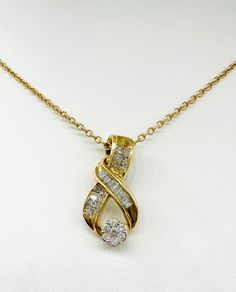 Beautiful Vintage 14k Yellow Gold Diamond Pendant Comes with no chain  Diamond(s)                               0.66CT Color:                                                 F Clarity:                                            SI1 Total Pendant Weight:             3.0 GR 14K Yellow  Gold Necklaces and chains available upon special request For more information regarding this item feel free to reach me so I can accommodate your needs.  Thank you Luxury 14k Stamped Diamond Necklace, Formal 14k Stamped Diamond Necklace, Elegant Diamond Necklace Stamped 14k, Hallmarked Diamond Pendant Necklace For Anniversary, Elegant 14k Stamped Diamond Necklace, Dazzling Gold Hallmarked Diamond Necklace, Exquisite Gold Diamond Necklace For Anniversary, Dazzling Hallmarked Diamond Necklace For Anniversary, Elegant 14k Stamped Diamond Pendant Necklace