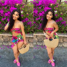 Luau Baddie Outfits, Outfit For A Luau Party, Brunch Shein Outfits, Cute Summer Fits Baddie Vacation, Luau Outfits Black Women, Dominican Republic Outfit Ideas, Tropical Vacation Outfits Shein, Luau Party Outfit Women, Vacation Outfits Black Women Shein