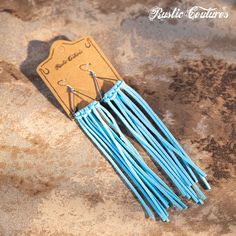 Rustic Couture's Leather Fringe on Gold Triangle Dangle Hook Earring - Cowgirl Wear Horse Shoe Nails, Diy Bling, Nails Necklace, Earring Wire, Suede Tassel, Statement Earring, Pink Turquoise, Leather Fringe, Crossbody Tote