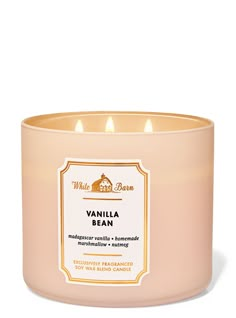 Vanilla Bean 3-Wick Candle - White Barn Vanilla Candle Bath And Body Works, Bath And Body Works Vanilla Bean Candle, Coconut Vanilla Candle, Fall Wishlist Ideas, Christmas Gifts Luxury, Christmas Wishlist Room Decor, My Christmas Wishlist Gift Ideas, Room Decor Wishlist, Cool Stuff To Buy On Amazon