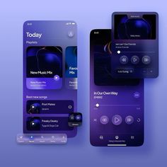 #figma #appdevelopment #uidesign #ui #appui #userexperience Glow Design, Ux App Design, Ui Ux App, Android Design, App Design Inspiration, Gradient Design, Music App