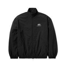 Balenciaga has a few logos in its line-up, this 'Cocoon Kick' jacket is embroidered with its 'Unity Sports' emblem. Made from technical ripstop, it's lightly padded for warmth and designed for a boxy fit with elasticated cuffs and waistband. Designer Black Outerwear With Embroidered Logo, Designer Streetwear Outerwear With Logo Detail, Designer Outerwear With Logo For Streetwear, Designer Outerwear With Logo Detail For Streetwear, Black Outerwear With Embroidered Logo For Fall, Designer Streetwear Outerwear With Embroidered Logo, Black Logo Outerwear For Fall, Designer Outerwear With Embroidered Logo For Streetwear, Black Embroidered Logo Outerwear For Streetwear