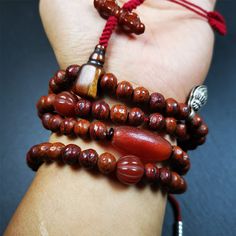 ❤This bodhi beads mala is made by Tibetan craftsmen and come from Hepo Town, Baiyu County, the birthplace of the famous Tibetan handicrafts,about 30 years old, hold and blessed by a lama in Baiyu Monastery.It is composed of 108 bodhi seed beads, and is equipped with 3 agate beads, silver bead counters are installed on both sides, 1 mani jewel bead clip,and finally consists a bone guru bead and vajra on the end, very elegant.❤Details1. Handmade 108 bodhi beads approximately 8mm,mala's perimeter i Handmade Spiritual Beaded Bracelets For Meditation, Spiritual Brown Beaded Bracelets, Traditional Wooden Beaded Bracelets For Meditation, Traditional Handmade Beaded Bracelets For Meditation, Traditional Wooden Beads Mala As Gift, Spiritual Brown Beaded Bracelets For Rituals, Traditional Beaded Bracelets For Meditation With 108 Beads, Handmade Brown Beaded Bracelets For Ceremonial Use, Handmade Spiritual Mala For Rituals