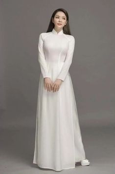 #ad Great shopping ideas for White Ao Dai Vietnamese Chiffon Double Layer Dress with Pants G87, Fashion Womens Dresses Luxury Silk Fitted Ao Dai, Ao Dai Dresses, Soe Myat Thu Zar Myanmar Dress, Dress With Pants, Ao Dai Vietnamese, Vietnamese Ao Dai, Vietnam Dress, Double Layer Dress, Girls Long Dresses