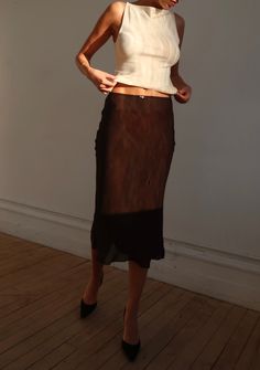 Fitted Silk Skirt For Date Night, Chic Sheer Flowy Skirt, Fitted Bias Cut Skirt, Silk Fitted Skirt With Ruffles, Chic Silk Bottoms With Ruffles, Summer Silk Bottoms With Bias Cut, Summer Silk Bias Cut Bottoms, Elegant Asymmetrical Chiffon Skirt, Elegant Chiffon Asymmetrical Skirt