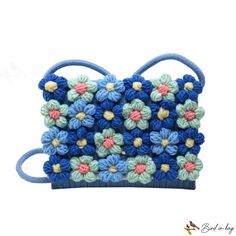 Bird in Bag - Woolen woven bag female new beach bag vacation shoulder crossbody bag cute puff flower straw woven bag female Sling Bags Women, Puff Flower, Wooden Flowers, Street Trends, Bag Cute, Woven Bag, Flower Basket, Bird In Bag, Easter Gift