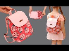 Sådan syr du nemt en lille rygsæk - en detaljeret vejledning! - YouTube Kids Backpack Diy, Mini Backpack Diy, Diy Old Clothes, Small Backpack Pattern, Kids Backpack Pattern, Handmade Fabric Purses, Diy Backpack Pattern, Handmade Leather Bag Pattern, Backpack Pattern Sewing