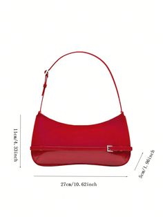 Underarm bag for women's summer new niche design with a touch of patent leather, one shoulder crescent shaped red bag Handbags Type: Shoulder Bags Types of bags: Shoulder & Handbags Main Material: pu Lining Material: POLYESTER Shape: Baguette Gender: WOMEN Choice: yes update.24.07 Trendy Red Baguette Bag For Evening, Summer Handheld Baguette Bag, Trendy Red Tote Baguette Bag, Elegant Summer Shopping Baguette Bag, Elegant Summer Baguette Bag For Shopping, Trendy Evening Baguette Bag With Single Shoulder Strap, Chic Red Handheld Baguette Bag, Red Baguette Satchel Bag, Trendy Red Baguette Bag For Shopping