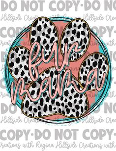 leopard print with the words pep mama on it in pink and black letters that say pep