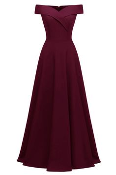 A Line Formal Dress, Cocktail Party Outfit, Prom Dress Black, Off Shoulder Long Dress, Long Formal Dress, Maroon Dress, Evening Formal, Evening Gowns Formal, Evening Dresses Long