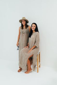 "Gauze linen dress, summer dress, beach cover up to wear over a slip dress or as a cover up.  It is see-through . Light and airy  natural linen dress with a loose cut for your comfort on beach or sea side.  Dress is sold WITHOUT the slip dress underneath. Made from 100% pure, natural gauzy linen.  The dress will be custom made for you with great attention to finishing.  Each piece is individually cut, sawn and pre-washed. We really love making various sizes - from petit to plus size and more. Fo Airy Flowy Dress For Beach Cover-up, Linen Maxi Dress For Beach Cover-up, Long Beige Summer Cover-up, Summer Breezy Loungewear Dresses, Breezy Summer Loungewear Dresses, Beige Maxi Dress For Beach Party, Breezy Spring Loungewear Maxi Dress, Flowy Sleeveless Beach Dress Loungewear, Breezy Spring Maxi Dress For Loungewear