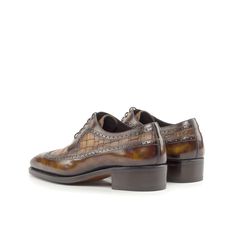 Stanley Patina Longwing Blucher - Q by QS Narrow Waist, Spring Step Shoes, Crocodile Print, Leather Slip On Shoes, Fine Print, Mens Black Leather, Shoes Brown, Painting Leather, Clarks Originals