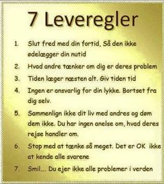 a poem written in german with the words 7 leverer and seven rules on it