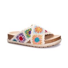 Tacoma Crochet Sandal Summer Vacation Sandals With Crochet Trim, Casual Spring Sandals With Crochet Trim, Casual Beach Sandals With Crochet Trim, Casual Sandals With Crochet Trim For Beach, Casual Crochet Trim Sandals For Beach, Casual Open Toe Sandals With Crochet Trim, Summer Beach Footbed Sandals With Woven Sole, Comfortable Beach Footbed Sandals With Woven Sole, Casual Crochet Sandals For Vacation