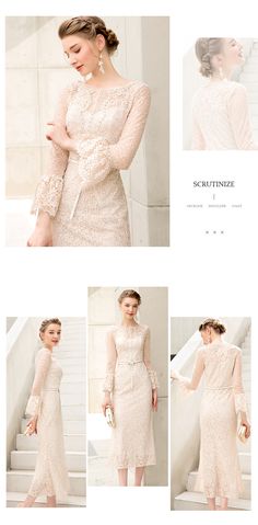 Lace Short Wedding Dress, Lace Short, Good Girl, Short Wedding Dress, Date Outfits, Spring And Autumn, Sheath Wedding Dress, Swing Dress, Skirt Length