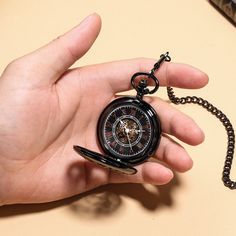 Equipped with mechanical hand-wind movement for maximum longevity and accuracy, this retro style pocket watch will never let you down. Set in a round stainless steel case, it comes with a gorgeous dragon play ball carving that highlights its steampunk design. Covered with Hardlex for maximum protection of the dial, this enchanting flip clock comes with an analog display for added appeal. Smart and practical, order this unisex watch now! Steampunk Skeleton, Skeleton Pocket Watch, Double Dragon, Mechanical Pocket Watch, Mechanical Hand, Steampunk Design, Unisex Watches, Play Ball, Flip Clock