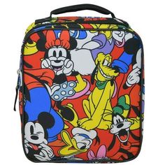 Insulated lunch bag featuring your favorite characters from Disney Minnie Mouse Color: Multicolor. Mouse Color, North South, Insulated Lunch Bags, Mickey And Friends, Lunch Bag, All Over Print, Favorite Character, Minnie Mouse, Disney