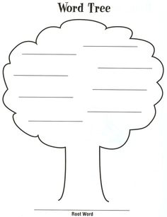 the word tree worksheet for kids to practice reading and writing with their own words