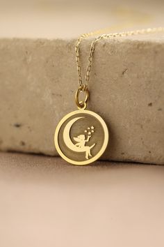 Gold Moon Pendant - Moon Gold Necklace ● Material of pendant: Solid Gold 14k ( REAL GOLD ) ● Metal Stamp: 14k ( REAL GOLD ) ● The pendant is available in 5 sizes: - 12,7 mm / 0.5 inches (Diameter) - 14,0 mm / 0,55 inches ( Diameter ) In the photos - 15,3 mm / 0.6 inches ( Diameter ) - 16,5 mm / 0,65 inches ( Diameter ) - 19,1 mm / 0,75 inches ( Diameter ) ( In the photos the size is 14mm / 0.55 inches Diameter ) ( Jump Ring inner diameter: 4 mm ) ● Material of chain: Solid gold 14k ( REAL GOLD ) Round Moon Charm Jewelry For Mother's Day, Celestial Round Jewelry For Mother's Day, Moon Phase Jewelry For Mother's Day, Moon Shaped Charm Necklace With Moon Phase As Gift, Round Moon Charm Jewelry As Gift For Her, Moon Phase Charm Necklace As A Gift, Mother's Day Pendant Necklace With Moon Charm, Rose Gold Moon Necklace For Gift, Yellow Gold Pendant Charm Necklace With Moon Phase