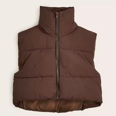 *Christmas Special* Zip Up Cropped Vest Has Drawn Strings For Tighter Fit Chaleco Casual, Thermal Vest, Comfortable Outfit, Winter Vest, Puffy Vest, Meeting Friends, Casual Belt, Vest Coat, Quilted Vest