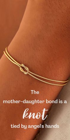 ❤️The Perfect Gift between mother & daughter enhanced with a heartfelt message card 🎁🥰 Mother Daughter Bond, Knot Bracelets, Gold Bangles Indian, Mother Daughter Bonding, Christmas Promotion, Bracelet Knots, Bangles Indian, Knot Bracelet, Meaningful Jewelry