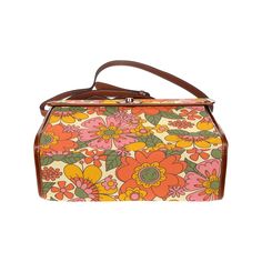 Women's Handbag, Retro Handbag, Women's Purse, Mod 60s, 70s Style bag, 70s Style purse, Floral Handbag, Floral Purse, 70s inspired,60s Style Custom handmade to order. Designed in California. Manufactured overseas. I designed this handbag to celebrate the 60s and 70s era with a cute mod floral pattern print. It comes with a removable shoulder straps as well. A great classic for your retro style outfit and goes with everything even in today's fashion! I hope you enjoy my design. Material: high-gra Retro Brown Square Shoulder Bag, Retro Brown Bag With Removable Pouch, Retro Brown Satchel With Removable Pouch, Retro Brown Box Bag For Everyday, Vintage Square Shoulder Bag, Retro Square Shoulder Bag, Retro Box Bag With Removable Pouch, Retro Brown Shoulder Bag With Top Handle, Retro Bags With Removable Pouch For Daily Use