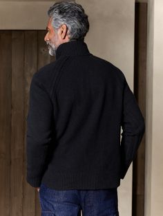 Ultra-cozy, this beautiful mock-neck sweater is made from a soft, Italian yarn made from a blend of recycled wool with raglan shoulder seams for comfort and authentic ribbed details along the seams for heirloom-level texture.  SUSTAINABILITY: Made by Mens Banana Republic, Mock Neck Sweater, Neck Sweater, Mock Neck, Banana Republic, Sustainability, Jumper, Men Sweater, Turtle Neck