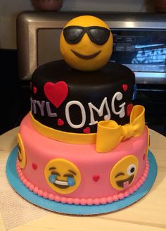 a cake with an emo theme on it