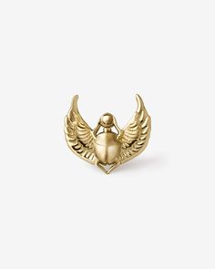 Qaela Scarab Threadless End (14K Gold)-Threadless Ends- Gold - - Ask & Embla Tragus Conch, Forward Helix, Alternative Jewelry, The Embrace, Earplugs, Tragus Piercings, Body Piercing Jewelry, In Flight, Online Jewelry Store