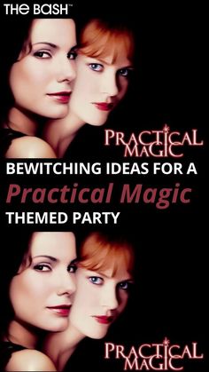 the poster for practical magic, which features three women with red hair and blue eyes