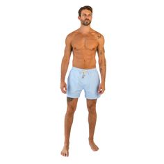 Make a splash this summer with East x East Sea Breeze baby blue men's swim shorts. The serene color and sleek design are perfect for a day at the beach or lounging poolside. Crafted from premium sustainable materials, these shorts are not only stylish but eco-friendly too. The quick-drying fabric and elasticated waistband ensure a comfortable and secure fit, whether you're swimming or playing beach volleyball. With their timeless style and sustainable materials, our Sea Breeze shorts are a must- Mens Swim Shorts, Beach Volleyball, Sea Breeze, Man Swimming, Men Looks, Modern Man, Swim Shorts, Blue Man, Baby Blue