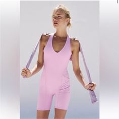 Fp Movement By Fp Here On Out Bike Short Romper V Neck Athletic Purple Pink Nwt Questions? Leave A Comment Below! Lavender Activewear For Gym In Summer, Lavender Summer Activewear For Gym, Purple Activewear With Built-in Shorts For Spring, Purple Athleisure Activewear For Summer, Purple Athleisure Summer Activewear, Summer Purple Athleisure Activewear, Sporty Purple Activewear For Summer, Purple Summer Sports Activewear, Summer Sports Purple Activewear