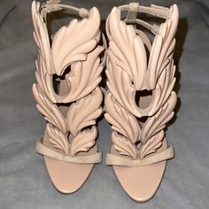 100% Authentic Brand New Rare Heels! Giuseppe Zanotti Heels Kanye, Giuseppe Zanotti Kanye West, Guissepe Zanotti Heels, Designer High Heel Spring Heels, Luxury Beige Heels For Spring, Designer High Heels For Spring, Luxury High Heels For Spring, Spring Designer High Heels, Luxury Beige Spring Heels