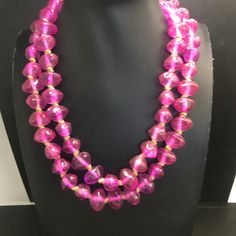 Very nice purple glass beaded long necklace that is in excellent vintage condition and measures 35 inches long.  A very pretty addition for any outfit or wardrobe. d14 Purple Large Beaded Necklace, Long Necklace With Round Faceted Beads, Purple Beaded Vintage Necklace, Vintage Purple Beaded Necklace, Purple Vintage Beaded Necklace, Purple Beaded Necklace With Large Beads For Party, Purple Necklaces With Polished Beads For Party, Purple Polished Beads For Party, Polished Purple Beads For Party