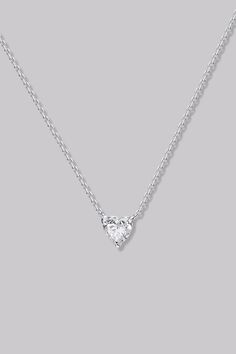 Solitaire Heart Diamond Necklace (0.34ct) - APM Monaco Luxury Diamond White Heart Cut Diamond Necklace, Luxury Heart Cut Diamond Necklace With Single Cuts, Classic Heart Cut Brilliant Diamond Necklace, Formal Diamond White Heart-shaped Diamond Necklace, Formal Diamond White Heart Diamond Necklace, Classic Brilliant Cut Heart Shaped Diamond Necklace, Luxury Heart Cut Brilliant Diamond Necklace, Formal Heart-shaped Diamond White Diamond Necklace, Formal Heart-shaped Diamond White Necklace