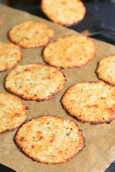 baked crackers sitting on top of a baking sheet