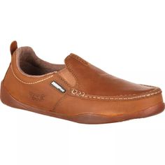 Men's Brown Georgia Boot Cedar Falls Moc-toe Slip-on Size 10.5(wide) : Target Leather Moc Toe Walking Shoes For Outdoor, Casual Brown Swift Leather Slip-ons, Comfortable Leather Moc Toe Slip-ons, Brown Rubber Sole Slip-ons For Outdoor, Slip-on Swift Leather Walking Shoes, Leather Slip-ons For Walking With Round Toe, Brown Swift Leather Slip-ons, Leather Slip-on Walking Shoes, Rugged Slip-on Leather Shoes With Leather Footbed