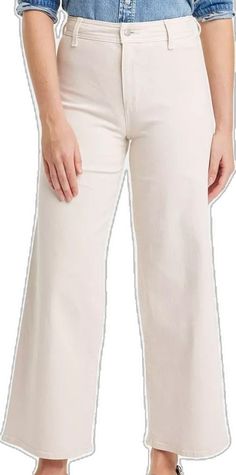 Spring Mid-rise Bottoms, Beige Cotton Cropped Pants, Beige Cropped Cotton Pants, Spring Non-stretch Cropped Jeans, Versatile High Waist Cropped Jeans, Spring Stretch Cropped Jeans, Trendy High-waist Cropped Jeans, Trendy Cotton Stretch Bottoms, Summer High Rise Cropped Jeans