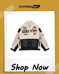 Couples Moto Letter Embroidered Detachable Half Jacket Half Jacket, Free Shipping