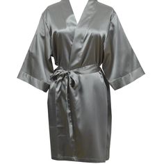 Charcoal Grey Plain Wedding robes are available in 36 vibrant colours.  Our robes are top notch quality.  If you have a need by date, or any special requests we will do our best to honor them. Though extremely rare, if you're ever not satisfied with our service or products, we will do our best to make sure your issues are addressed and done so promptly. **            Order Instruction: - For INTERNATIONAL ORDERS, provide phone number for shipping purposes. - Size and color charts are available i Satin Wedding Gown With Satin Lining, Fitted Silk Wedding Robe, Quince Robe, Bridesmaid Robes Personalized, Wedding Day Robes, Charcoal Wedding, Robes Satin, Satin Bridal Robe, Bridesmaid Robe Personalized