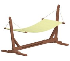 a wooden stand with a hammock on it