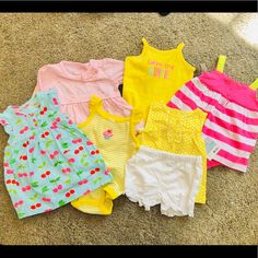 3 Set Of 3 Months 2 Set Of 6 Months 1 Set Of 6-9 Months Pink Cotton Play Sets, Pink Play Sets For Spring, Pink Spring Play Sets, Pink Sleeveless Playtime Sets, Pink Sleeveless Sets For Playtime, Sleeveless Pink Sets For Playtime, Sleeveless Summer Play Sets, Pink Play Sets For Summer, Pink Summer Play Sets