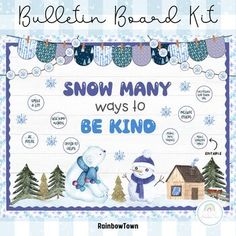 the bulletin board kit for snow many ways to be kind