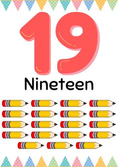 the number nineteen nine with pencils in front of it