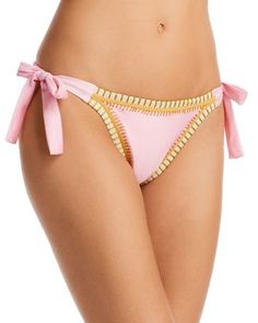 Platinum inspired by Solange Ferrarini Crochet Trim Side Tie Bikini Bottom - 100% Exclusive Women - Bloomingdale's Swimsuit Inspo, Matching Swimwear, Cute Bathing Suits, Summer Bikinis, Cute Swimsuits, Cute Bikinis, Crochet Trim, Dream Clothes, Bathing Suits