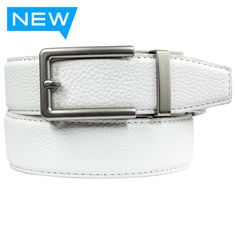 Neubelt White Vegan Belts, Golf Belt, Push Button, Vegan Leather, Belts, Buckle, Leather, Animals, White