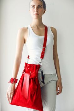 Red Backpack, Gift For Her, Bucket Bag, Leather Tote, Women Leather Backpack, Large Cross Body Bag, Red Leather Travel Backpack, Red Leather Backpack For Daily Use, Modern Red Backpack For Daily Use, Red Leather Backpack Bag, Red Leather Backpack Shoulder Bag, Red Leather Shoulder Bag Backpack, Red Leather Handle Pouch Bag, Red Leather Satchel Backpack For Travel, Red Travel Bucket Bag With Phone Pocket