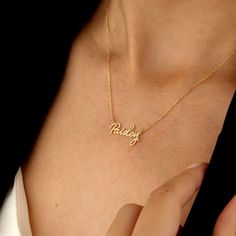 "Stylishly Designed Name Necklace | 18k Gold Name Necklace | Silver Name Necklace | Custom Name Necklace | Christmas Gift | Gift for Her \"For style 5, please specify birthstone\" Please take a look my store to see our handmade custom name necklace and letter necklace collection. https://www.etsy.com/shop/NisPersonalized?ref=seller-platform-mcnav Material : 925 Sterling Silver Solid Available in Gold Plated - Sterling Silver - Rose Gold Plated All our jewelry is custom made high quality and care Elegant Customizable Charm Necklaces For Birthday Gift, Gold Plated Name Necklace As Gift, Gold-plated Name Necklace As Gift, Customizable Gold Plated Necklaces For Gifts, Customizable Gold-plated Necklace As Gift, Customizable Gold Plated Necklace For Gifts, Elegant Customized Charm Necklaces For Gift, Customizable Gold-plated Necklace For Gifts, Elegant Customized Charm Necklace For Gift