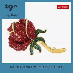 Features: In A Gift BoxJewelry Closure: Barrel ClaspMetal Color: Gold ToneMeasurements: 50.8 Length/Millimeters, 50.8 Width/MillimetersCare: Wipe CleanCountry of Origin: Imported Elegant Rose Red Jewelry For Mother's Day, Rose-colored Jewelry For Mother's Day Party, Rose Colored Jewelry For Mother's Day Party, Rose Jewelry For Mother's Day Party, Formal Flower Shaped Jewelry For Valentine's Day, Red Rose Design Jewelry For Mother's Day, Red Jewelry For Anniversary Gift, Red Rose Design Jewelry For Wedding, Red Rose Design Wedding Jewelry